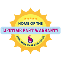 Appliance Care & Repair has a lifetime part guarantee.